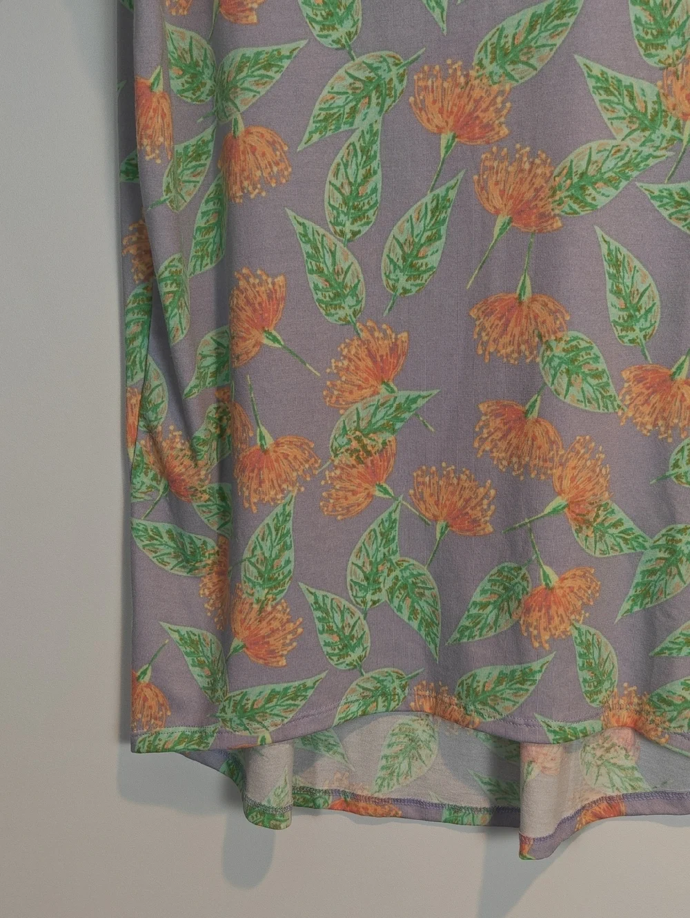 Lularoe NWT Gracie Girls Floral Short Sleeve Tee  Purple, Orange & Green Size 14